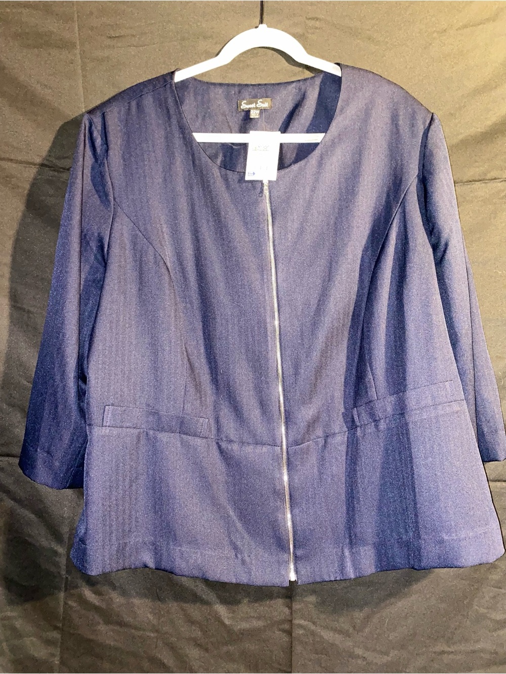 Smart Set Women's Navy Zip-Front Blazer Jacket